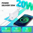 2 in 1 PD 20W Single USB-C / Type-C Port Travel Charger + 3A PD3.0 USB-C / Type-C to 8 Pin Fast Charge Data Cable Set, Cable Length: 1m, EU Plug