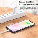 2 in 1 PD 20W Single USB-C / Type-C Port Travel Charger + 3A PD3.0 USB-C / Type-C to 8 Pin Fast Charge Data Cable Set, Cable Length: 1m, EU Plug
