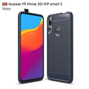 Brushed Texture Carbon Fiber TPU Case for Huawei Y9 Prime 2019 / P Smart Z(Navy Blue)