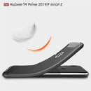 Brushed Texture Carbon Fiber TPU Case for Huawei Y9 Prime 2019 / P Smart Z(Red)