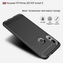 Brushed Texture Carbon Fiber TPU Case for Huawei Y9 Prime 2019 / P Smart Z(Red)