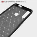 Brushed Texture Carbon Fiber TPU Case for Huawei Y9 Prime 2019 / P Smart Z(Red)