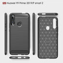 Brushed Texture Carbon Fiber TPU Case for Huawei Y9 Prime 2019 / P Smart Z(Red)