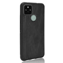 For Google Pixel 4a 5G Shockproof Sewing Cow Pattern Skin PC + PU + TPU Case(Black)