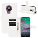 For Nokia 3.4 Litchi Texture Horizontal Flip Protective Case with Holder & Card Slots & Wallet(White)