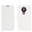 For Nokia 3.4 Litchi Texture Horizontal Flip Protective Case with Holder & Card Slots & Wallet(White)