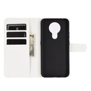 For Nokia 3.4 Litchi Texture Horizontal Flip Protective Case with Holder & Card Slots & Wallet(White)