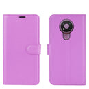 For Nokia 3.4 Litchi Texture Horizontal Flip Protective Case with Holder & Card Slots & Wallet(Purple)