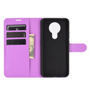 For Nokia 3.4 Litchi Texture Horizontal Flip Protective Case with Holder & Card Slots & Wallet(Purple)