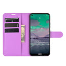 For Nokia 3.4 Litchi Texture Horizontal Flip Protective Case with Holder & Card Slots & Wallet(Purple)