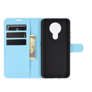 For Nokia 3.4 Litchi Texture Horizontal Flip Protective Case with Holder & Card Slots & Wallet(Blue)