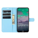 For Nokia 3.4 Litchi Texture Horizontal Flip Protective Case with Holder & Card Slots & Wallet(Blue)