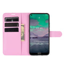 For Nokia 3.4 Litchi Texture Horizontal Flip Protective Case with Holder & Card Slots & Wallet(Pink)