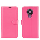 For Nokia 3.4 Litchi Texture Horizontal Flip Protective Case with Holder & Card Slots & Wallet(Rose red)