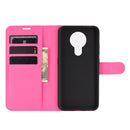 For Nokia 3.4 Litchi Texture Horizontal Flip Protective Case with Holder & Card Slots & Wallet(Rose red)