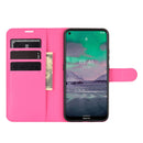 For Nokia 3.4 Litchi Texture Horizontal Flip Protective Case with Holder & Card Slots & Wallet(Rose red)