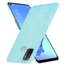 For OPPO A53 2020 / A32 2020 Shockproof Crocodile Texture PC + PU Case(Light Green)