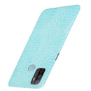 For OPPO A53 2020 / A32 2020 Shockproof Crocodile Texture PC + PU Case(Light Green)