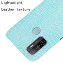 For OPPO A53 2020 / A32 2020 Shockproof Crocodile Texture PC + PU Case(Light Green)