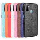 For OPPO A53 2020 / A32 2020 Shockproof Crocodile Texture PC + PU Case(Light Green)