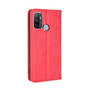 For OPPO A53 2020 / A53S 2020 / A33 Magnetic Buckle Retro Crazy Horse Texture Horizontal Flip Leather Case with Holder & Card Slots & Photo Frame(Red)