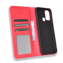 For OPPO A53 2020 / A53S 2020 / A33 Magnetic Buckle Retro Crazy Horse Texture Horizontal Flip Leather Case with Holder & Card Slots & Photo Frame(Red)