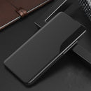 Side Display Magnetic Shockproof Horizontal Flip Leather Case with Holder For iPhone 12 mini(Black)