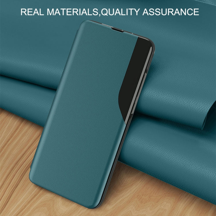 Side Display Magnetic Shockproof Horizontal Flip Leather Case with Holder For iPhone 12 mini(Black)