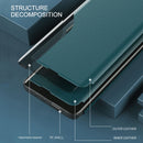 Side Display Magnetic Shockproof Horizontal Flip Leather Case with Holder For iPhone 12 mini(Green)