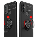 For OnePlus N100 Metal Ring Holder 360 Degree Rotating TPU Case(Black+Rose Gold)