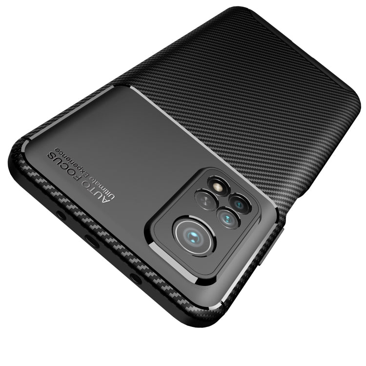 For Xiaomi Mi 10T Pro Carbon Fiber Texture Shockproof TPU Case(Black)