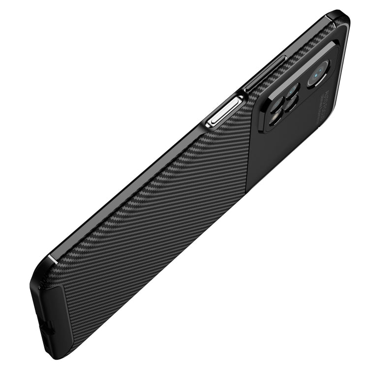For Xiaomi Mi 10T Pro Carbon Fiber Texture Shockproof TPU Case(Blue)
