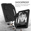 For iPad Mini 5/4/3/2/1 EVA Material Children Flat Anti Falling Cover Protective Shell With Thumb Bracket(Black)