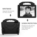 For iPad Mini 5/4/3/2/1 EVA Material Children Flat Anti Falling Cover Protective Shell With Thumb Bracket(Black)