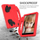 For iPad Mini 5/4/3/2/1 EVA Material Children Flat Anti Falling Cover Protective Shell With Thumb Bracket(Red)