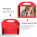 For iPad Mini 5/4/3/2/1 EVA Material Children Flat Anti Falling Cover Protective Shell With Thumb Bracket(Red)
