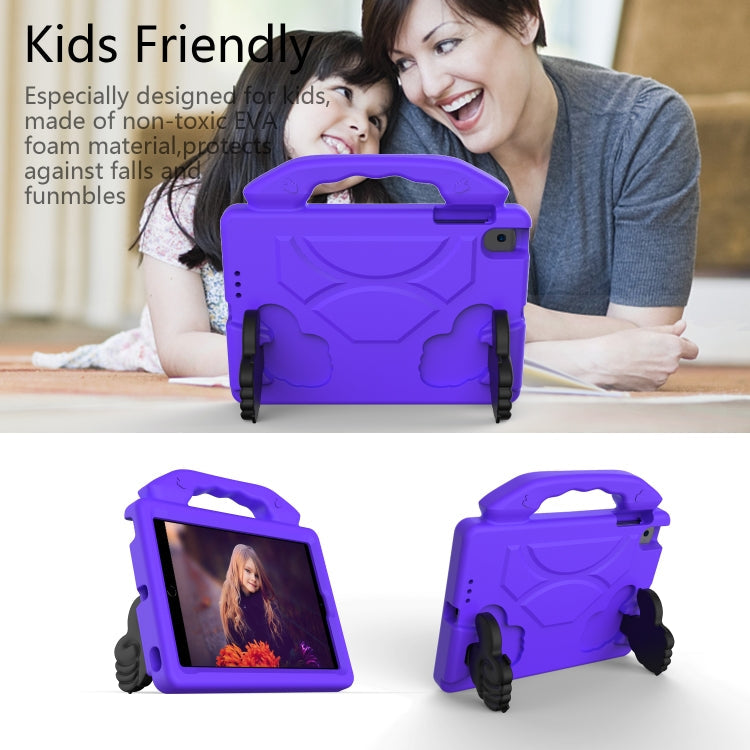 For iPad Mini 5/4/3/2/1 EVA Material Children Flat Anti Falling Cover Protective Shell With Thumb Bracket(Purple)