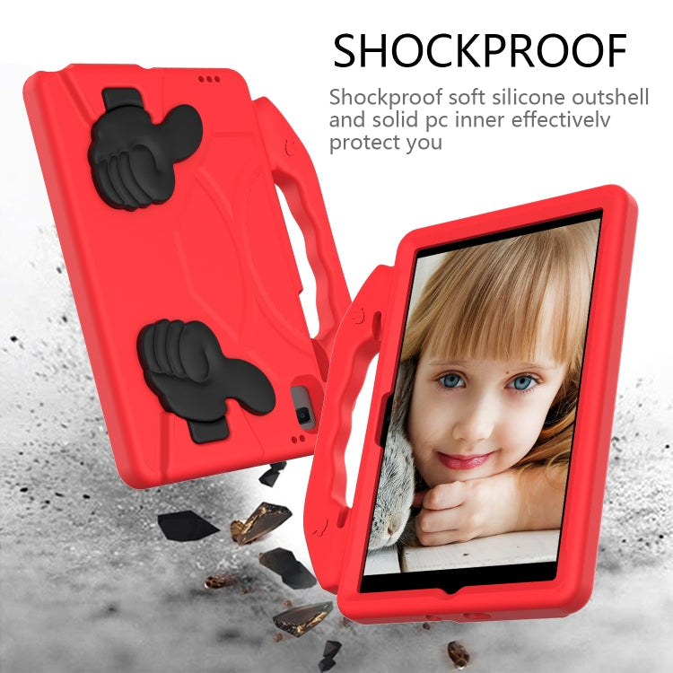 For Samsung Galaxy Tab A7 10.4(2020)T500/T505 EVA Material Children Flat Anti Falling Cover Protective Shell With Thumb Bracket(Red)