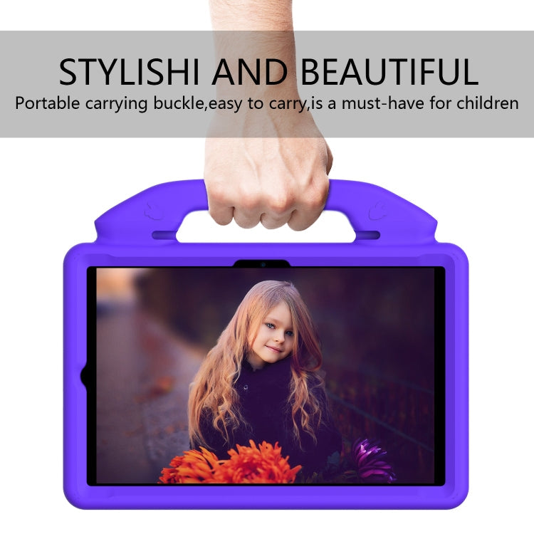 For Samsung Galaxy Tab A7 10.4(2020)T500/T505 EVA Material Children Flat Anti Falling Cover Protective Shell With Thumb Bracket(Purple)