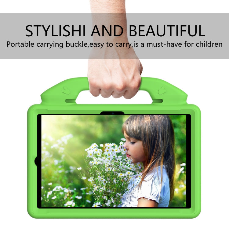 For Samsung Galaxy Tab A7 10.4(2020)T500/T505 EVA Material Children Flat Anti Falling Cover Protective Shell With Thumb Bracket(Green)