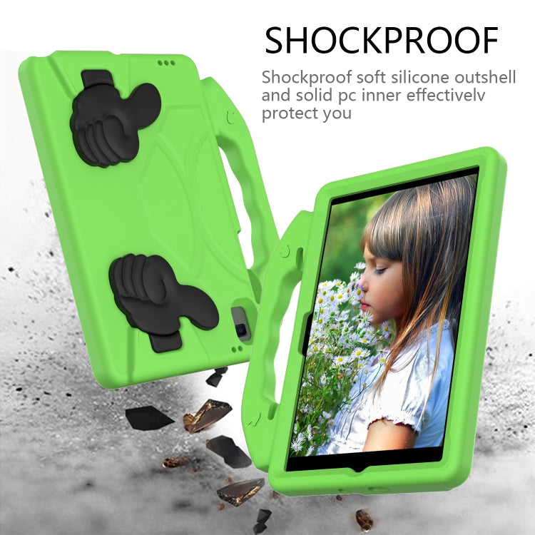 For Samsung Galaxy Tab A7 10.4(2020)T500/T505 EVA Material Children Flat Anti Falling Cover Protective Shell With Thumb Bracket(Green)