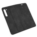 For Motorola Moto Edge Retro-skin Business Magnetic Suction Leather Case with Holder & Card Slots & Wallet(Black)