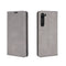For Motorola Moto Edge Retro-skin Business Magnetic Suction Leather Case with Holder & Card Slots & Wallet(Grey)