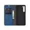 For Motorola Moto Edge Retro-skin Business Magnetic Suction Leather Case with Holder & Card Slots & Wallet(Dark Blue)