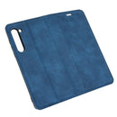For Motorola Moto Edge Retro-skin Business Magnetic Suction Leather Case with Holder & Card Slots & Wallet(Dark Blue)