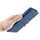 For Motorola Moto Edge Retro-skin Business Magnetic Suction Leather Case with Holder & Card Slots & Wallet(Dark Blue)