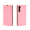 For Motorola Moto Edge Retro-skin Business Magnetic Suction Leather Case with Holder & Card Slots & Wallet(Pink)