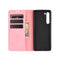 For Motorola Moto Edge Retro-skin Business Magnetic Suction Leather Case with Holder & Card Slots & Wallet(Pink)