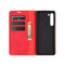 For Motorola Moto Edge Retro-skin Business Magnetic Suction Leather Case with Holder & Card Slots & Wallet(Red)