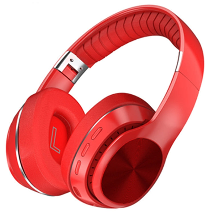 T&G VJ320 Bluetooth 5.0 Head-mounted Foldable Wireless Headphones Support TF Card with Mic(Red)